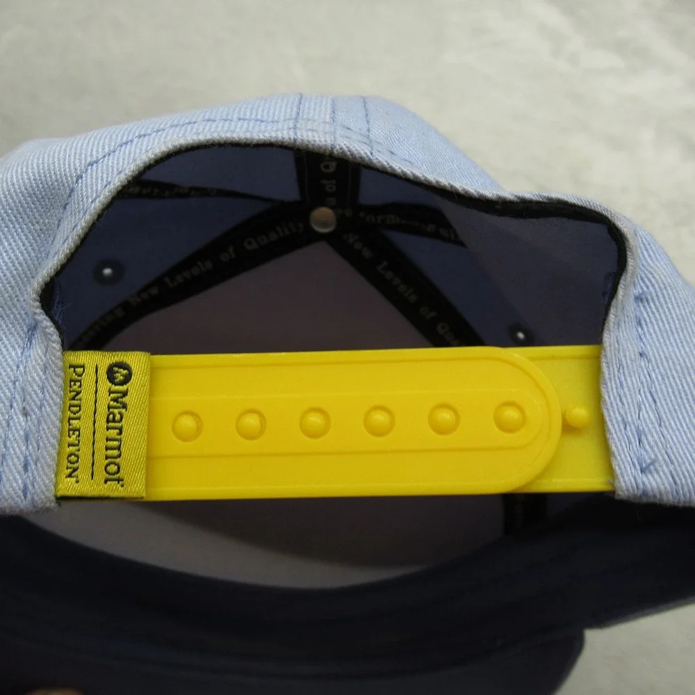 Marmot x Pendleton Cap Hat Unisex One Size Blue Cotton Snap Back Classic 5-Panel